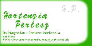 hortenzia perlesz business card